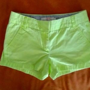 EUC J. Crew Neon Green Shorts Sz 4